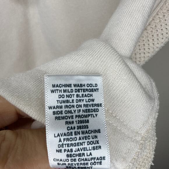 Sol Angeles Mesh Scallop Drawcord Mini Skirt MSRP $104‎ Size XL Ecru Soft Fleece - Picture 4 of 9